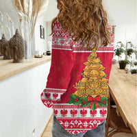 Poland Christmas Women Casual Shirt Oh Pierogi Tree - Wonder Print Shop