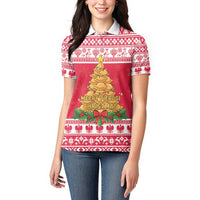 Poland Christmas Women Polo Shirt Oh Pierogi Tree - Wonder Print Shop