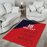 Custom Bailiwick of Jersey Cricket Area Rug Jer Lions Champion Red Version - Wonder Print Shop