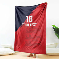 Custom Bailiwick of Jersey Cricket Blanket Jer Lions Champion Red Version - Wonder Print Shop