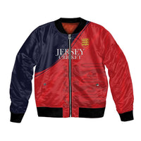 Custom Bailiwick of Jersey Cricket Bomber Jacket Jer Lions Champion Red Version - Wonder Print Shop