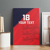 Custom Bailiwick of Jersey Cricket Canvas Wall Art Jer Lions Champion Red Version - Wonder Print Shop