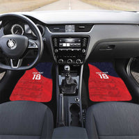 Custom Bailiwick of Jersey Cricket Car Mats Jer Lions Champion Red Version - Wonder Print Shop