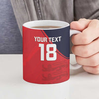 Custom Bailiwick of Jersey Cricket Ceramic Mug Jer Lions Champion Red Version - Wonder Print Shop