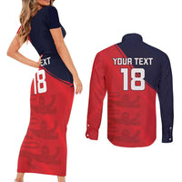 Custom Bailiwick of Jersey Cricket Couples Matching Short Sleeve Bodycon Dress and Long Sleeve Button Shirt Jer Lions Champion Red Version - Wonder Print Shop