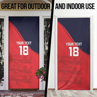 Custom Bailiwick of Jersey Cricket Door Cover Jer Lions Champion Red Version - Wonder Print Shop