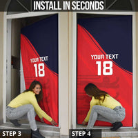 Custom Bailiwick of Jersey Cricket Door Cover Jer Lions Champion Red Version - Wonder Print Shop