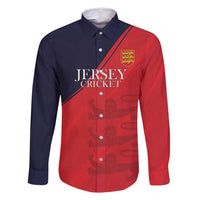 Custom Bailiwick of Jersey Cricket Family Matching Long Sleeve Bodycon Dress and Hawaiian Shirt Jer Lions Champion Red Version - Wonder Print Shop