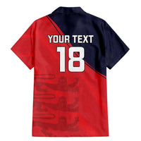 Custom Bailiwick of Jersey Cricket Family Matching Mermaid Dress and Hawaiian Shirt Jer Lions Champion Red Version - Wonder Print Shop