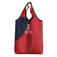 Custom Bailiwick of Jersey Cricket Grocery Bag Jer Lions Champion Red Version - Wonder Print Shop