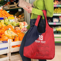 Custom Bailiwick of Jersey Cricket Grocery Bag Jer Lions Champion Red Version - Wonder Print Shop