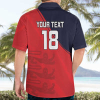 Custom Bailiwick of Jersey Cricket Hawaiian Shirt Jer Lions Champion Red Version - Wonder Print Shop