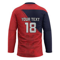 Custom Bailiwick of Jersey Cricket Hockey Jersey Jer Lions Champion Red Version - Wonder Print Shop