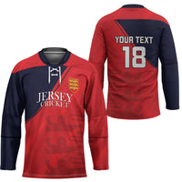 Custom Bailiwick of Jersey Cricket Hockey Jersey Jer Lions Champion Red Version - Wonder Print Shop