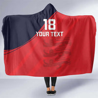 Custom Bailiwick of Jersey Cricket Hooded Blanket Jer Lions Champion Red Version - Wonder Print Shop