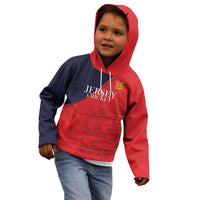 Custom Bailiwick of Jersey Cricket Kid Hoodie Jer Lions Champion Red Version - Wonder Print Shop
