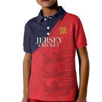 Custom Bailiwick of Jersey Cricket Kid Polo Shirt Jer Lions Champion Red Version - Wonder Print Shop