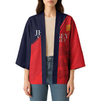 Custom Bailiwick of Jersey Cricket Kimono Jer Lions Champion Red Version - Wonder Print Shop