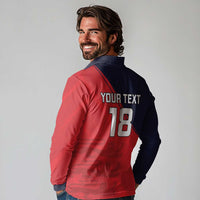 Custom Bailiwick of Jersey Cricket Long Sleeve Polo Shirt Jer Lions Champion Red Version - Wonder Print Shop