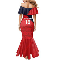 Custom Bailiwick of Jersey Cricket Mermaid Dress Jer Lions Champion Red Version - Wonder Print Shop
