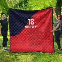 Custom Bailiwick of Jersey Cricket Quilt Jer Lions Champion Red Version - Wonder Print Shop