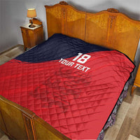 Custom Bailiwick of Jersey Cricket Quilt Jer Lions Champion Red Version - Wonder Print Shop