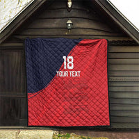 Custom Bailiwick of Jersey Cricket Quilt Jer Lions Champion Red Version - Wonder Print Shop