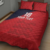 Custom Bailiwick of Jersey Cricket Quilt Bed Set Jer Lions Champion Red Version - Wonder Print Shop