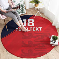 Custom Bailiwick of Jersey Cricket Round Carpet Jer Lions Champion Red Version - Wonder Print Shop