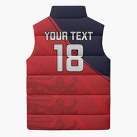Custom Bailiwick of Jersey Cricket Sleeveless Puffer Jacket Jer Lions Champion Red Version - Wonder Print Shop