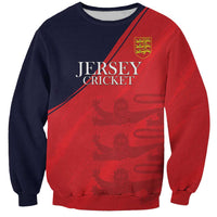 Custom Bailiwick of Jersey Cricket Sweatshirt Jer Lions Champion Red Version - Wonder Print Shop