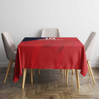Custom Bailiwick of Jersey Cricket Tablecloth Jer Lions Champion Red Version - Wonder Print Shop