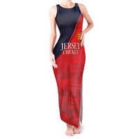 Custom Bailiwick of Jersey Cricket Tank Maxi Dress Jer Lions Champion Red Version - Wonder Print Shop