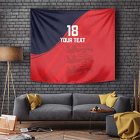 Custom Bailiwick of Jersey Cricket Tapestry Jer Lions Champion Red Version - Wonder Print Shop