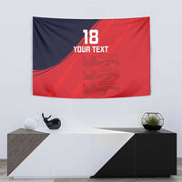 Custom Bailiwick of Jersey Cricket Tapestry Jer Lions Champion Red Version - Wonder Print Shop