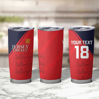 Custom Bailiwick of Jersey Cricket Tumbler Cup Jer Lions Champion Red Version - Wonder Print Shop