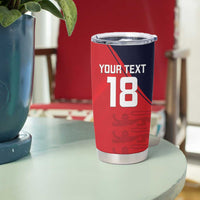 Custom Bailiwick of Jersey Cricket Tumbler Cup Jer Lions Champion Red Version - Wonder Print Shop