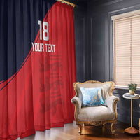 Custom Bailiwick of Jersey Cricket Window Curtain Jer Lions Champion Red Version - Wonder Print Shop