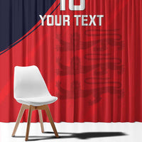 Custom Bailiwick of Jersey Cricket Window Curtain Jer Lions Champion Red Version - Wonder Print Shop