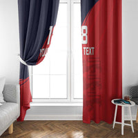Custom Bailiwick of Jersey Cricket Window Curtain Jer Lions Champion Red Version - Wonder Print Shop