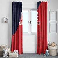 Custom Bailiwick of Jersey Cricket Window Curtain Jer Lions Champion Red Version - Wonder Print Shop