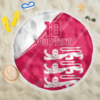 Custom Bailiwick of Jersey Cricket Beach Blanket Jer Lions Champion Pink Version - Wonder Print Shop