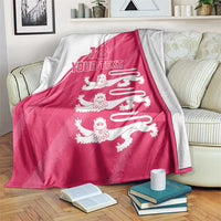 Custom Bailiwick of Jersey Cricket Blanket Jer Lions Champion Pink Version - Wonder Print Shop