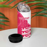 Custom Bailiwick of Jersey Cricket 4 in 1 Can Cooler Tumbler Jer Lions Champion Pink Version - Wonder Print Shop