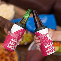 Custom Bailiwick of Jersey Cricket 4 in 1 Can Cooler Tumbler Jer Lions Champion Pink Version - Wonder Print Shop