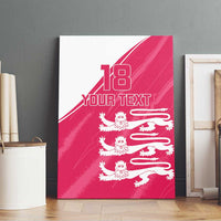 Custom Bailiwick of Jersey Cricket Canvas Wall Art Jer Lions Champion Pink Version - Wonder Print Shop