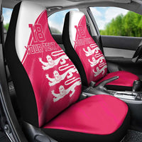 Custom Bailiwick of Jersey Cricket Car Seat Cover Jer Lions Champion Pink Version - Wonder Print Shop