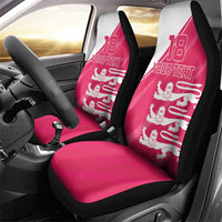 Custom Bailiwick of Jersey Cricket Car Seat Cover Jer Lions Champion Pink Version - Wonder Print Shop