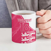 Custom Bailiwick of Jersey Cricket Ceramic Mug Jer Lions Champion Pink Version - Wonder Print Shop