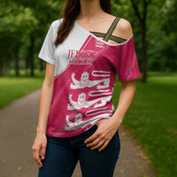 Custom Bailiwick of Jersey Cricket Cross Shoulder Shirt Jer Lions Champion Pink Version - Wonder Print Shop